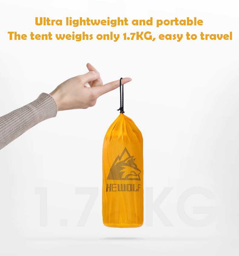 Cheap Goat Tents Hewolf Single Double Decker Double Door Rainstorm Tent High Mountain Snowfield Ultralight Camping Equipment Silicone Tent Tents 